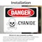 Signmission Cyanide Danger Sign, Vinyl Decal, 5in W x 3.5in L, 2PK OS-2PACK-DS-D-35-L-1112 - alternate 5